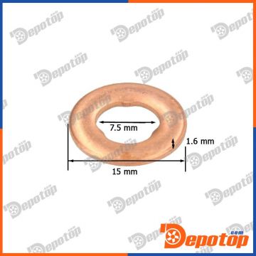 Joint injecteur ENGITECH 15x7.5x1.6 | ENT250228/1